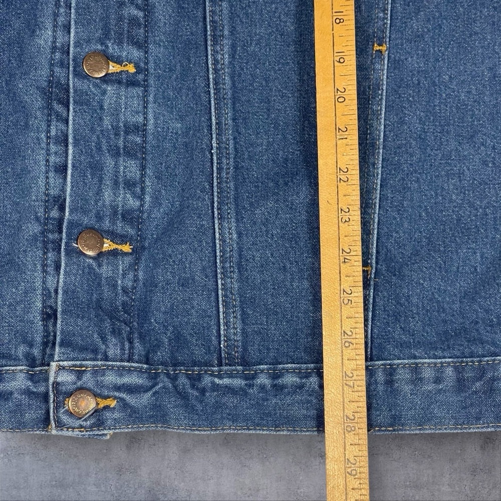 Wrangler Denim Trucker Jacket Mens XL Unlined‎ Western Rodeo Ranch Rodeo - Picture 8 of 9